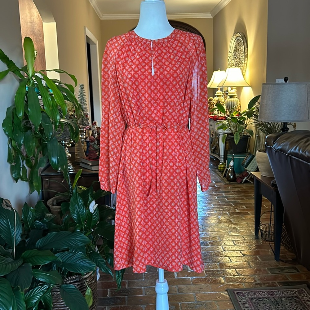 Tory Burch Red Long Sleeve Dress